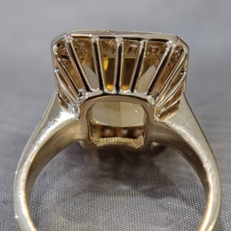 Anello Donna in Oro Giallo con Quarzo Citrino - Gioielleria Amadori